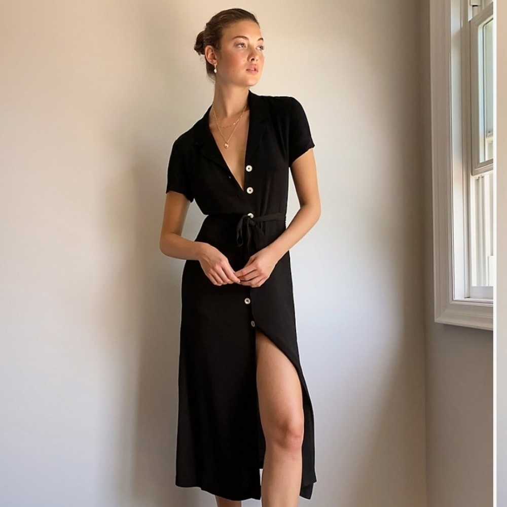 Wilfred shirt dress in genuine brown (size XS)